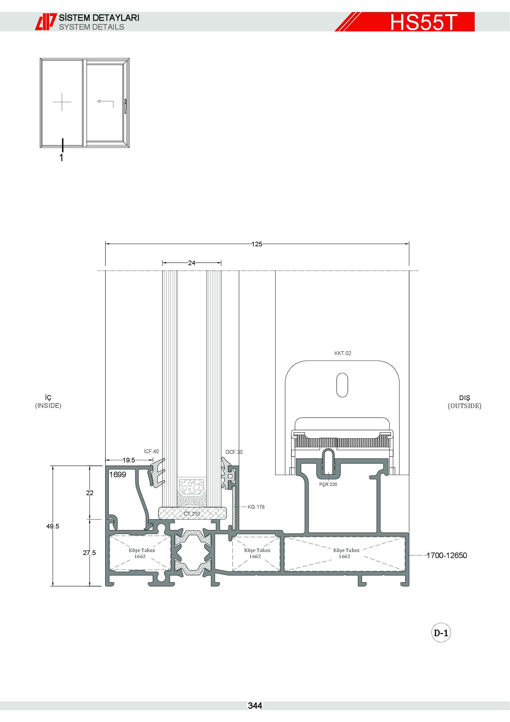 HEBESCHİEBE SÜRME ALÜMİNYUM 52